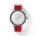 Tissot Quickster Chronograph NBA Chicago Bulls White Dial Red NATO Strap Watch For Men - T095.417.17.037.04