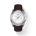Tissot T Classic Couturier Chronograph White Dial Brown Leather Strap Watch For Men - T035.410.16.031.00