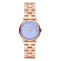 Marc Jacobs Mini Baker Blue Dial Rose Gold Steel Strap Watch for Women - MBM3285