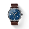 Tissot Chrono XL Blue Dial Brown Leather Strap Watch For Men - T116.617.36.047.00