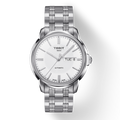 Tissot Automatics III Day Date White Dial Silver Steel Strap Watch For Men - T065.430.11.031.00