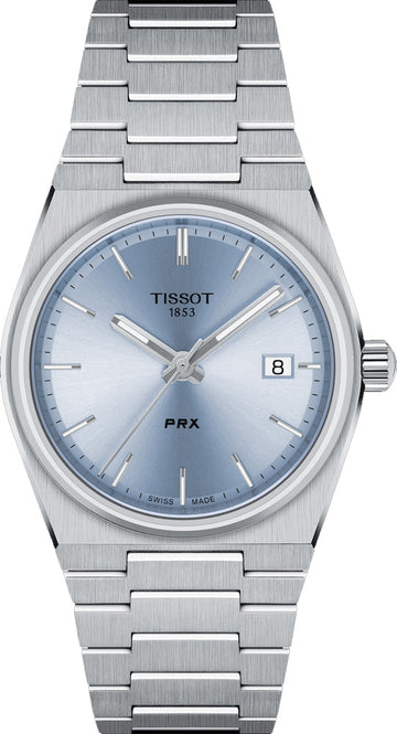 Tissot PRX Light Blue Dial Silver Steel Strap Watch For Women - T137.210.11.351.00