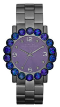 Marc Jacobs Amy Purple Dial Black Steel Strap Watch for Women - MBM3224