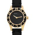 Marc Jacobs Blade Black Dial Black Leather Strap Watch for Women - MBM1159
