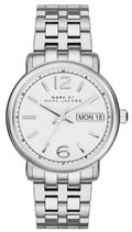 Marc Jacobs Fergus White Dial Silver Steel Strap Watch for Women - MBM8646