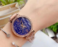 Michael Kors Darci Blue Dial Rose Gold Steel Strap Watch for Women - MK3728
