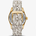 Michael Kors Jaycie Quartz Gold Dial White Leather Strap Watch for Women - MK2861