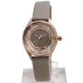 Marc Jacobs Tether Grey Dial Grey Leather Strap Watch for Women - MBM1375