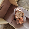 Burberry The City Rose Gold Dial Rose Gold Steel Strap Watch for Women - BU9146