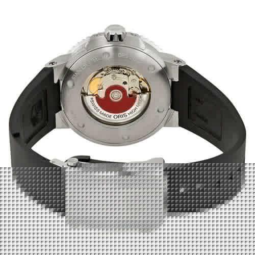 Oris Aquis Date Green Dial Black Rubber Strap Watch for Men - 0173377304157-0742464EB
