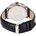 Tommy Hilfiger Keagan Quartz Grey Dial Black Leather Strap Watch for Men - 1791289