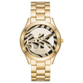 Michael Kors Runway Gold Dial Gold Steel Strap Watch For Women - MK4561