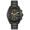 Hugo Boss Volane Black Dial Black Steel Strap Watch for Men - 1513950
