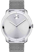 Movado Bold Silver Dial Silver Mesh Bracelet Watch For Men - 3600260