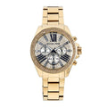 Michael Kors Wren Chronograph Crystal Pave Gold Dial Gold Steel Strap Watch for Women - MK6095