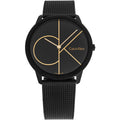 Calvin Klein Minimal Black Dial Black Mesh Bracelet Watch for Men - K3M214X1