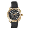 Versace Casual Chronograph Black Dial Black Leather Strap Watch for Men - VERG003-18