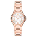Michael Kors Camille Quartz White Dial Rose Gold Steel Strap Watch For Women - MK7256