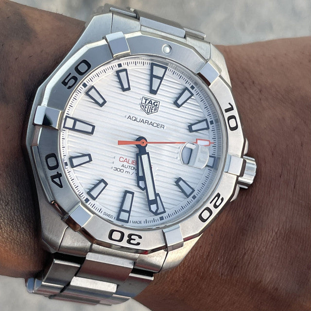 Tag Heuer Aquaracer White Dial Watch for Men - WAY2013.BA0927