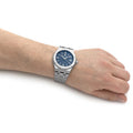 Maurice Lacroix Aikon Automatic Blue Dial Silver Steel Strap Watch for Women - AI1807-SS002-430-1