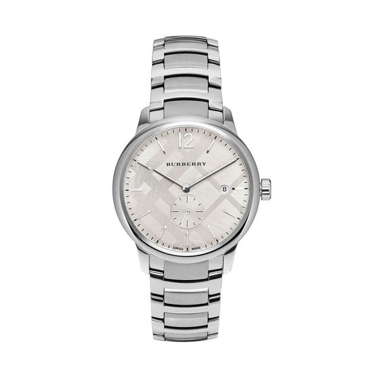 Burberry The Classic Silver Dial Silver Steel Strap Watch for Men - BU10004