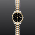 Tudor Style Automatic Black Dial Two Tone Steel Strap Watch for Men - M12713-0005