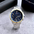 Tommy Hilfiger Blaze Chronograph Blue Dial Silver Steel Strap Watch for Men - 1792031