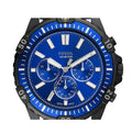 Fossil Garrett Chronograph Blue Dial Black Rubber Strap Watch for Men - FS5695