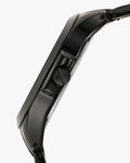 Armani Exchange Hampton Chronograph Black Dial Black Steel Strap Watch For Men - AX2413