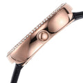 Emporio Armani Rosa Quartz Mother Of Pearl White Dial Black Leather Strap Watch For Women - AR11356