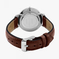 Daniel Wellington Classic Petite St Mawes Black Dial Brown Leather Strap Watch For Women - DW00100237