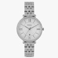 Fossil Jacqueline White Dial Silver Steel Strap Watch for Women - ES3545