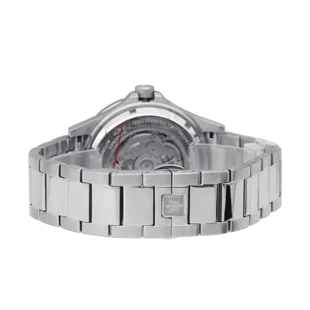 Maserati SFIDA Automatic Skeleton Blue Dial Silver Steel Strap Watch For Men - R8823140007