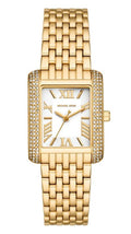 Michael Kors Emery Pave Double Wrap White Dial Gold Steel Strap Watch for Women - MK4833
