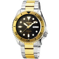 Seiko 5 Sports Automatic Brown Dial Two Tone Steel Strap Watch For Men - SRPK24