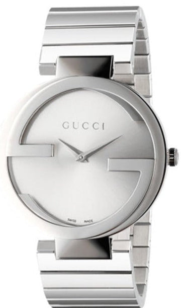 Gucci G Interlocking Silver Dial Silver Steel Strap Watch For Women - YA133308