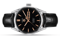 Tag Heuer Carrera Calibre 5 Automatic Black Dial Black Leather Strap Watch for Men - WAR201C.FC6266