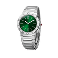 Bvlgari Bvlgari Bvlgari Lady Green Dial Silver Steel Strap Watch for Women - BVLGARI103693