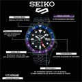 Seiko Automatic SKX GMT Yuto Horigome Limited Edition Black Dial Black Steel Strap Watch For Men - SSK027K1