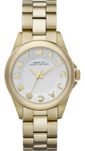 Marc Jacobs Rivera White Dial Gold Steel Strap Watch for Women - MBM3134