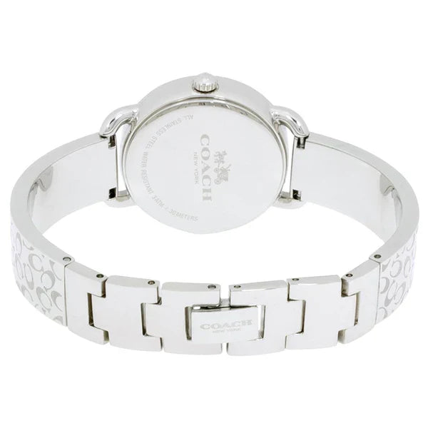 Coach Delancey White Dial Silver Steel Strap Watch for Women - 14502353
