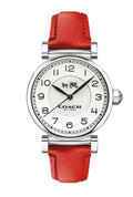 Coach Madison White Dial Red Leather Strap Watch for Women - 14502407