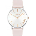Coach Perry White Dial Pink Leather Strap Watch for Women - 14503118