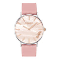 Coach Perry Mother of Pearl Pink Dial Pink Leather Strap Watch for Women - 14503244