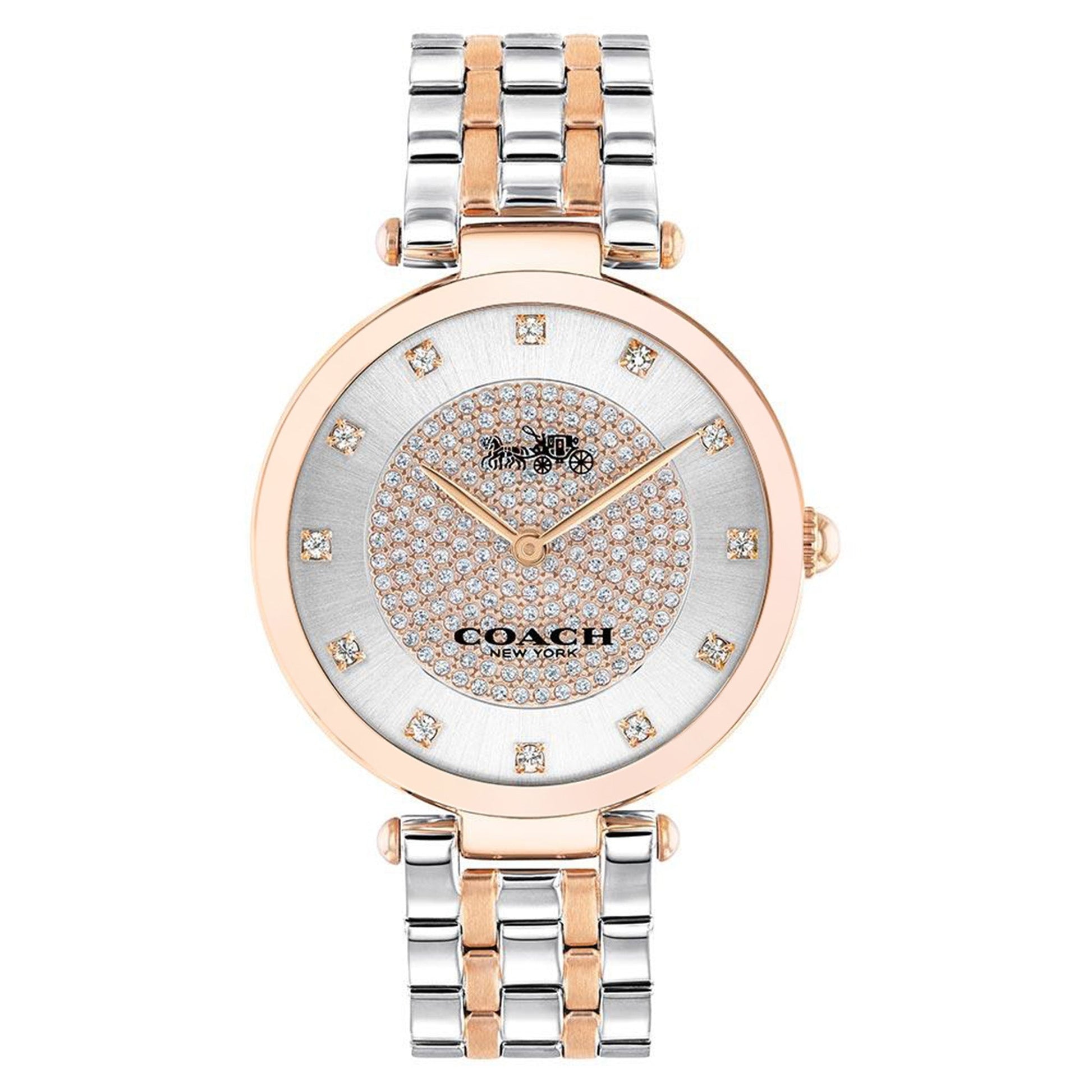Coach Park Silver Dial Two Tone Steel Strap Watch for Women - 14503644