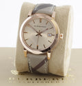 Burberry The City Rose Gold Dial Brown Leather Strap Watch for Women - BU9040