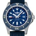 Breitling Superocean 44mm Diver Pro III Special Mariner Blue Dial Blue Rubber Strap Mens Watch - Y1739316/C959