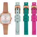 Tissot T Lady Lovely Square White Dial Pink Leather Strap Watch For Women - T058.109.36.031.00
