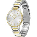 Hugo Boss Signature Silver Dial Two Tone Steel Strap Watch for Women - 1502568