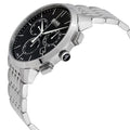 Hugo Boss Associate Black Dial Silver Steel Strap Watch for Men - 1513267